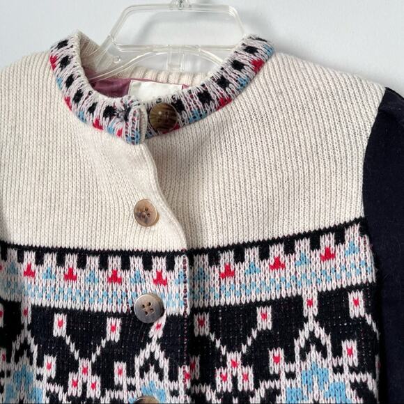 Anthropologie Buckhaven Fairisle Sweater jacket by Elevenses size 2 - Picture 5 of 15